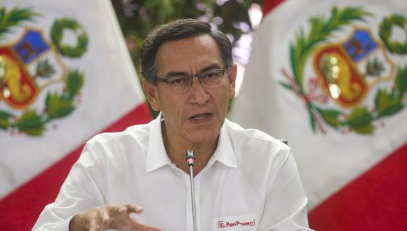 El presidente Martín Vizcarra se refirió a la reducción de sueldos de los altos funcionarios en el Estado por el coronavirus. (Foto: Presidencia Perú)