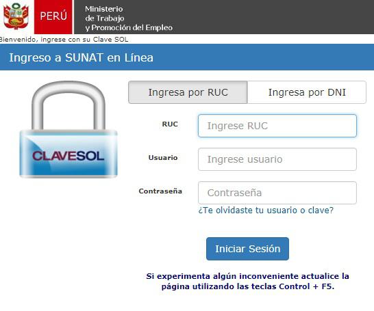 Esta es la ventana que aparecerá para empezar el registro de su MYPE (Foto: Ministerio de Trabajo y Promoción del Empleo)