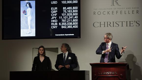 Subasta obras de David Rockefeller en Christie's de Nueva York. (Foto: AP)