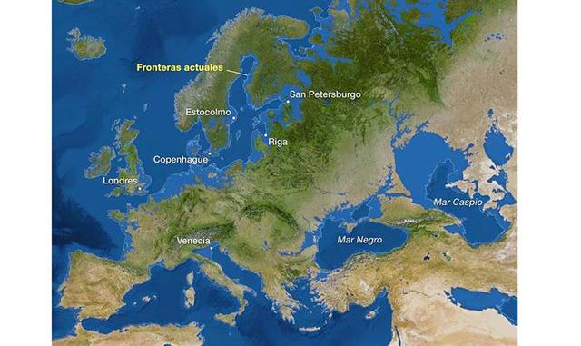 Europa. En caso del derretimiento de glaciares, según los científicos, el nivel del mar sobre la Tierra se elevaría alrededor de 65 metros. Londres, Venecia, Holanda, Moldavia y la mayor parte de Dinamarca desaparecerían de la faz de la Tierra. Los mares 