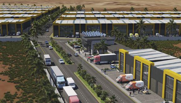 El parque logístico, ubicado a 25 kilómetros del puerto del Callao y 40 kilómetros del futuro terminal de Chancay, tendrá 280,000 metros cuadrados destinados para almacenes. (Foto: difusíón)