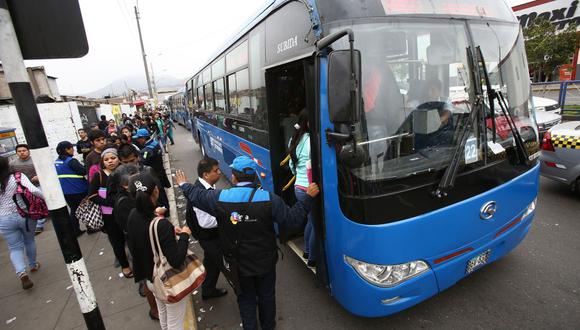 Choferes del Corredor Azul paralizan y se reportan poca circulación de buses. (Foto: GEC)