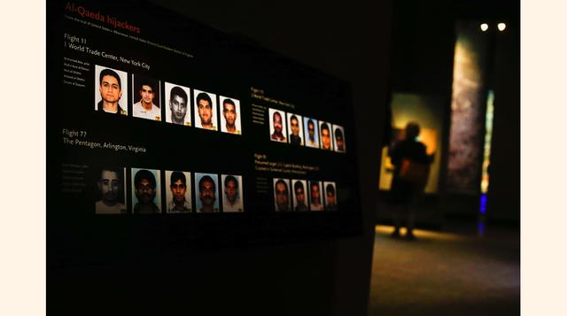 Además, el museo muestra las fotos de los secuestradores de los aviones que fueron utilizados en los atentados.