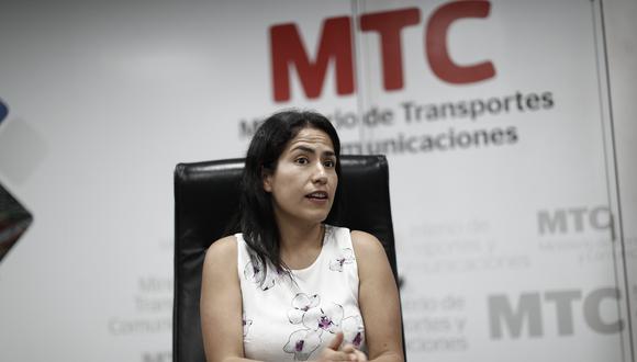 Paola Lazarte, ministra de Transportes y Comunicaciones. (Foto: GEC)