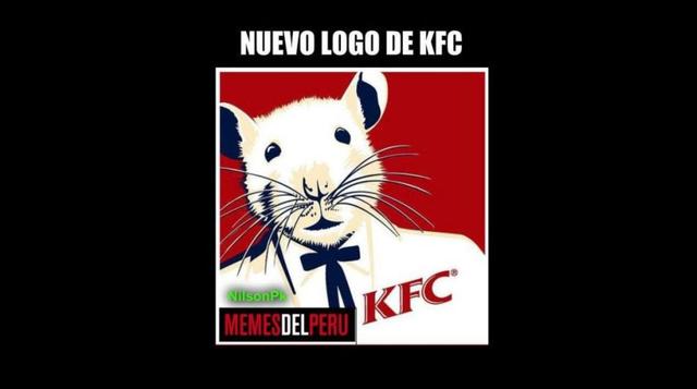 KFC. Los memes invadieron rápidamente las redes sociales. El más común fue la figura modificada del logo de la cadena con la imagen de una rata. (Facebook)