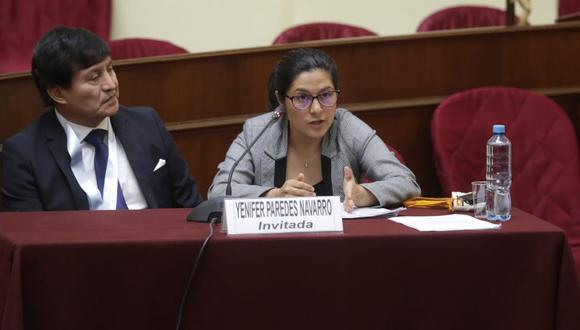 Yenifer Paredes es señalada como la presunta ‘lobbista’ de una red criminal que operó en el Ministerio de Vivienda durante el gobierno de Castillo. Foto: Jorge Cerdán / GEC