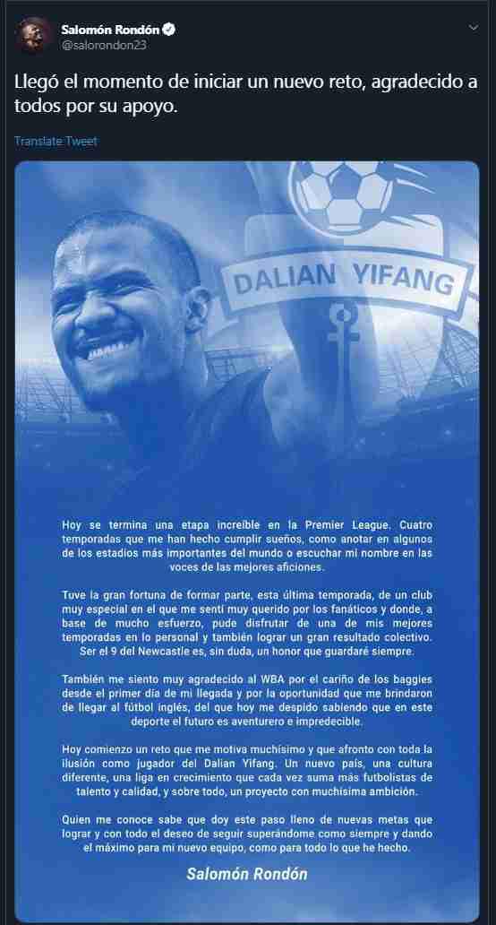 El mensaje del atacante venezolano en Twitter