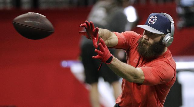 Julian Edelman del Patriots en la previa del Super Bowl. (Foto: AP)