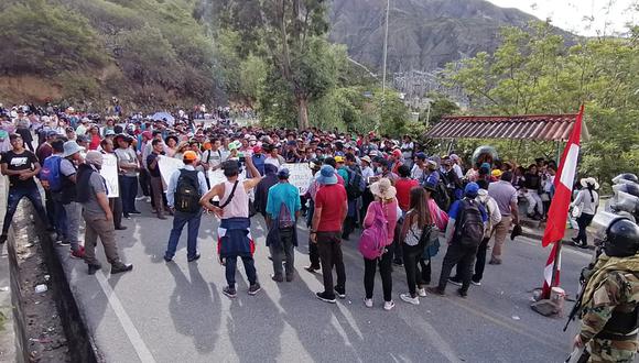Alrededor de 400 manifestantes se encuentran en los alrededores del complejo hidroeléctrico del Mantaro. Foto referencial.