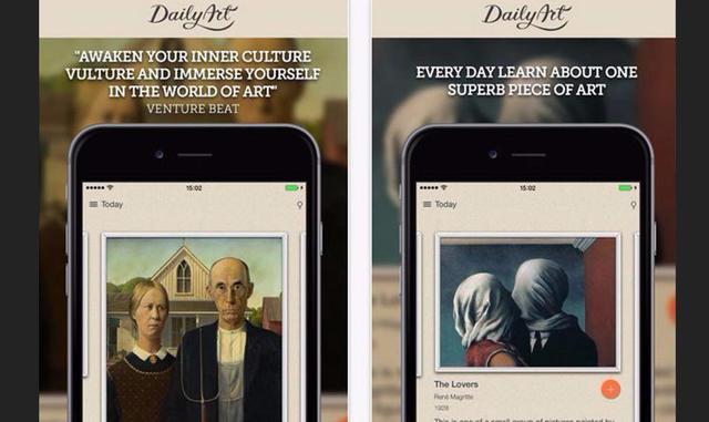 DailyArt: Presenta solo una pintura o escultura diferente cada día, para refrescar los clásicos. De cada una de las piezas ofrece una descripción y una biografía del autor; en algunos casos hasta cuenta anécdotas relacionadas con su creación.