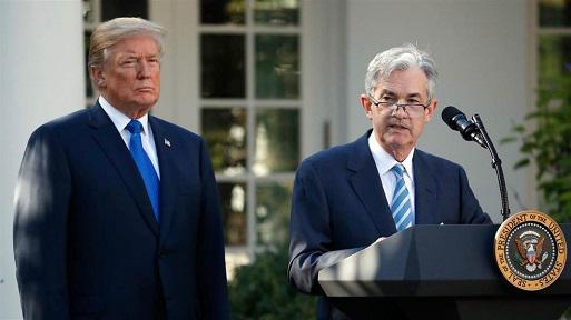 Donald Trump y Jerome Powell.