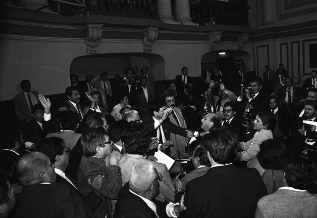 Incidente en la Cámara de Diputados entre Rómulo León y Fernando Olivera.&nbsp;(Foto: Archivo El Comercio)