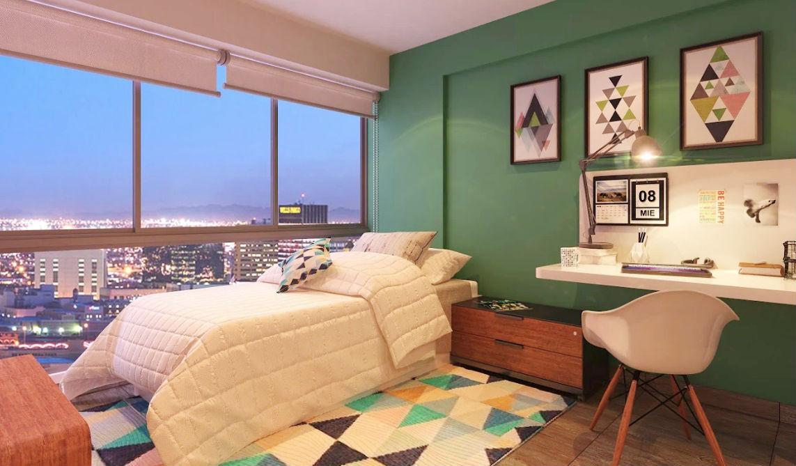 Habitación del proyecto Modo. El edificio tendrá 21 pisos.