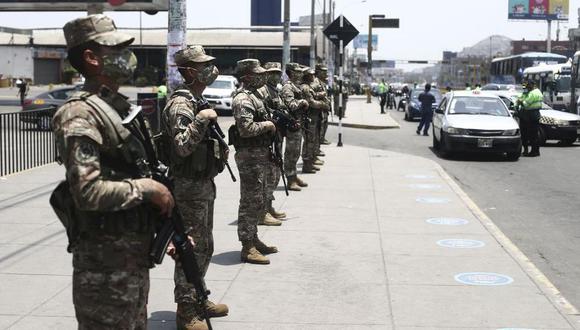 Estado de emergencia en Lima y Callao continúa. Las fuerzas militares apoyan a la PNP en la lucha contra la delincuencia. Foto: GEC