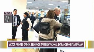 Víctor Andrés García Belaunde viaja a Estados Unidos: “Regreso en dos días”