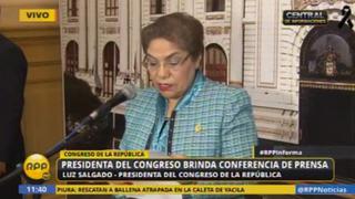 Luz Salgado rechaza invitación de PPK para participar en Consejo Anticorrupción