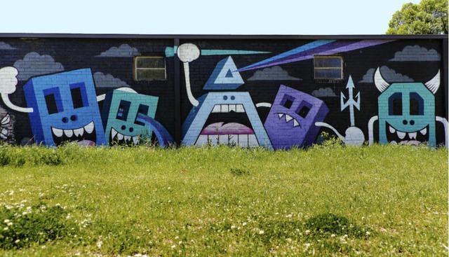 Este mural de Atlanta, Georgia, fue realizado por el artista Greg Mike, en una pared de la avenida Dekalb Avenue. (Fuente: Google Art Project: Street Art)