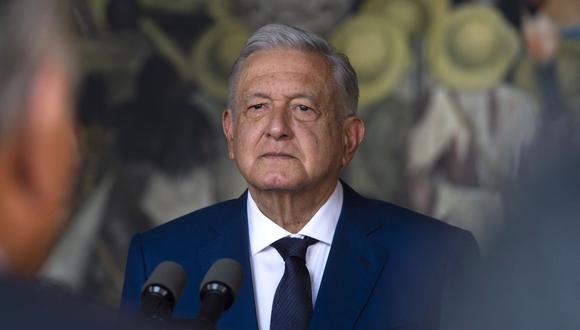 El presidente de México, Andrés Manuel López, durante el cuarto informe anual de su gobierno, en el Palacio Nacional de la Ciudad de México, el 1 de septiembre de 2022 (Foto de Handout / PRESIDENCIA DE MÉXICO / AFP)