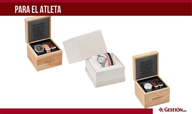 Cada uno de los paquetes de relojes Shinola viene con tres correas. El Birdy de 34mm de la marca de Detroit ofrece un par de correas de cuero y una pulsera de acero inoxidable. El Runwell de 41mm viene con dos correas de cuero de vaca y una hecha de caimá