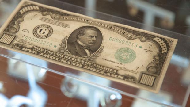 Los billetes de 1000 dólares son muy extraños en Estados Unidos, pero sí existen y están en circulación, por lo que los coleccionistas quieren tener al menos uno (Foto: History Channel)