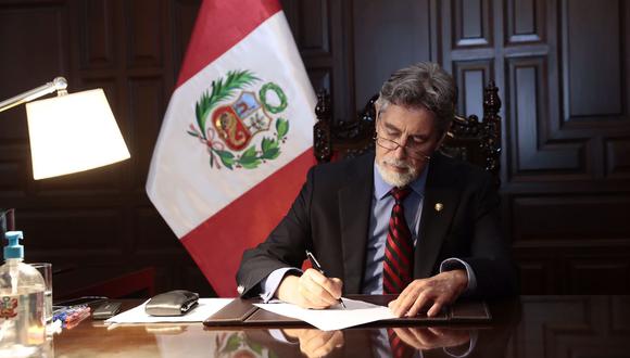El presidente Francisco Sagasti promulgó eliminación de la inmunidad parlamentaria. (Foto: Presidencia)