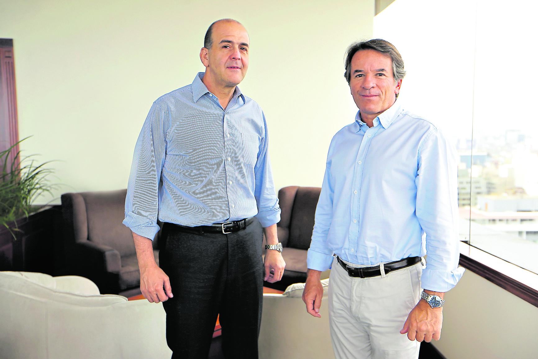 Proyección. Los socios Marcelo Zalaquett y Cristian Ureta proyectan cerrar el año con un incremento en ventas del 10%. (Foto: Manuel Melgar)
