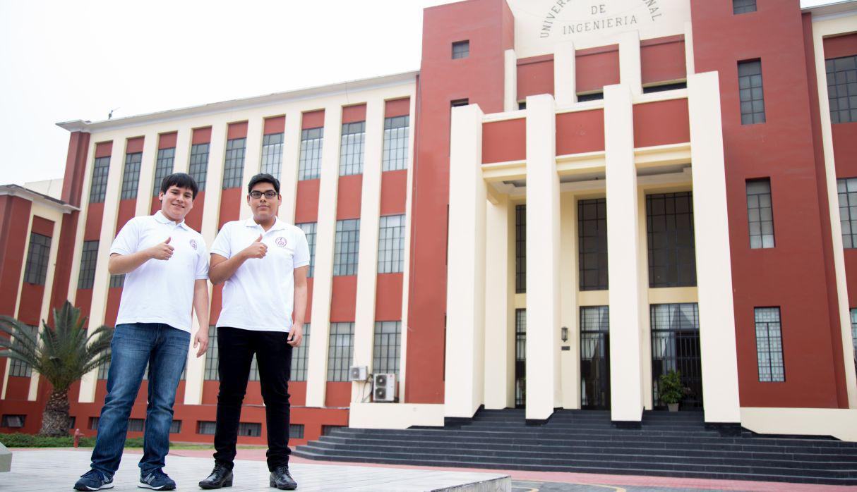 Diego Bayes Santos y Diego Vargas Jiménez ocuparon los primeros puestos en el reciente examen de admisión en la UNI. (Difusión)