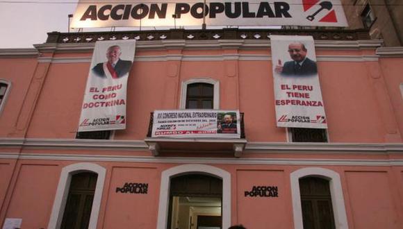 Acción Popular cuenta con 240,000 militantes en todo el país y es una de las 24 organizaciones con inscripción vigente en el JNE. (Foto: GEC)