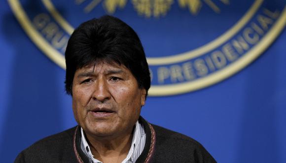 Bolivia's President Evo Morales looks on during a press conference in La Paz, Bolivia, Sunday, Nov. 10, 2019. Morales is calling for new presidential elections and an overhaul of the electoral system Sunday after a preliminary report by the Organization of American States found irregularities in the Oct. 20 elections. (AP Photo/Juan Karita)