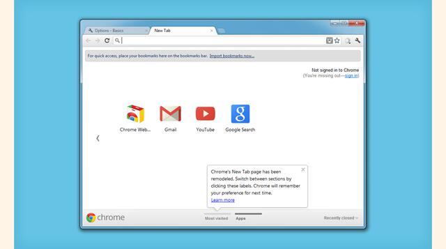 11 Chrome Browser. El navegador es rápido, simple y seguro pero ocupa buena parte de la memoria.