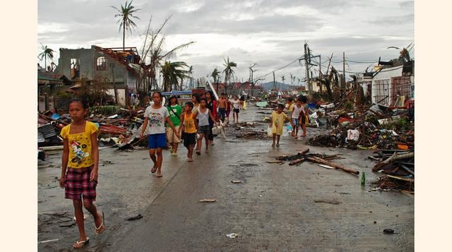 Filipinas. En 8 de noviembre del 2013, el tifón Haiyan dejó en este país 6,479 muertos y le generó pérdidas por US$ 24,538 millones. (Foto: Getty)