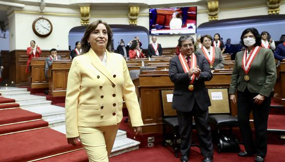 Tras la vacancia de Pedro Castillo, la abogada Dina Boluarte se convirtió en la primera mujer en llegar a la Presidencia de la República. (Foto: GEC).