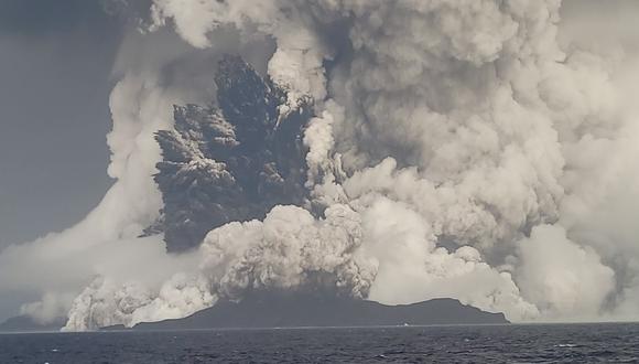 Volcán submarino Hunga-Tonga-Hunga-Ha'apai. (Foto: Difusión)