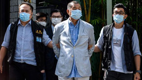 Ya encarcelado por acusaciones de "fraude", Lai, de 73 años, esta vez fue acusado de haber violado esta drástica ley de seguridad nacional. (Foto: AFP)