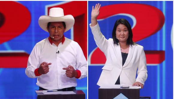 Keiko Fujimori y Pedro Castillo se perfilan como los candidatos que disputarán la Presidencia de Perú en segunda vuelta electoral. (Foto: Gestión).