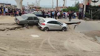 Hundimiento en Chancay: Unidades vehiculares transitan, aunque con ciertas restricciones