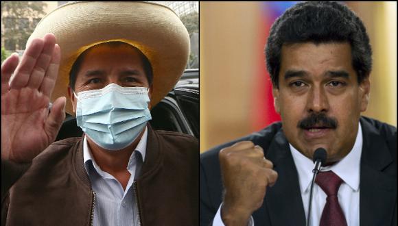 Pedro Castillo y Nicolás Maduro. (Foto: AFP)