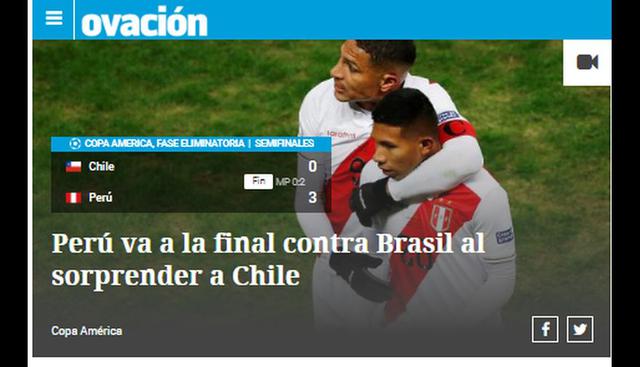 Así informó la prensa mundial tras la victoria de Perú sobre Chile y clasificación a la final de la Copa América 2019.