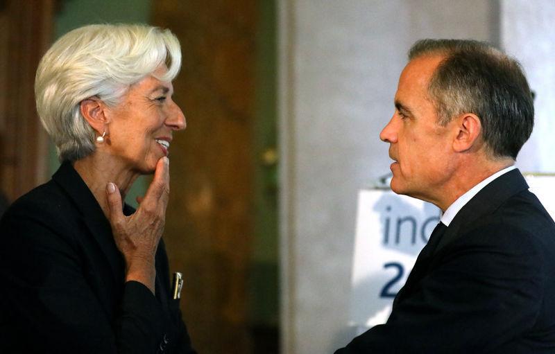 Mark Carney del Banco de Inglaterra (der.) y Christine Lagarde del BCE. (Foto: Reuters)