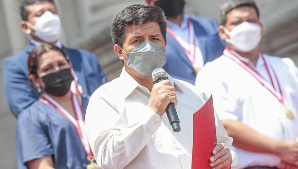 El presidente Pedro Castillo participó en una firma de compromisos con la ANGR en Palacio de Gobierno. (Foto: Presidencia)