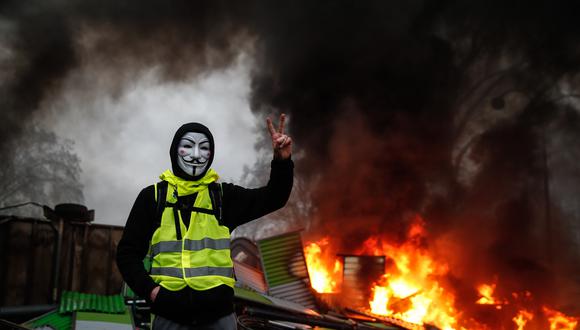 Las protestas de los llamados "chalecos amarillos" provocaron 287 detenciones y un centenar de heridos. (Foto: AFP)