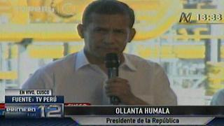 Ollanta Humala: "Hemos cumplido la vieja promesa de recuperar el gas del Lote 88 para el consumo nacional"