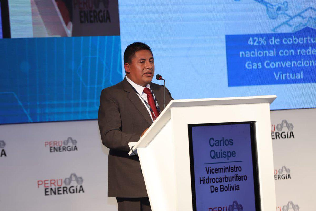 Carlos Quispe, viceministro de Desarrollo Hidrocarburífero de Bolivia, participó del foro Perú Energía 2019.