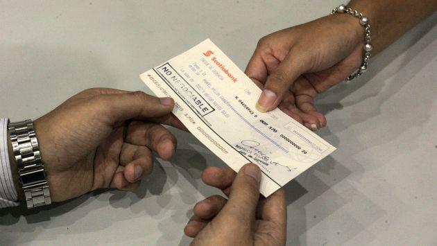 El precio promedio por un cheque de gerencia varía entre S/ 10 y S/ 15 (USI)