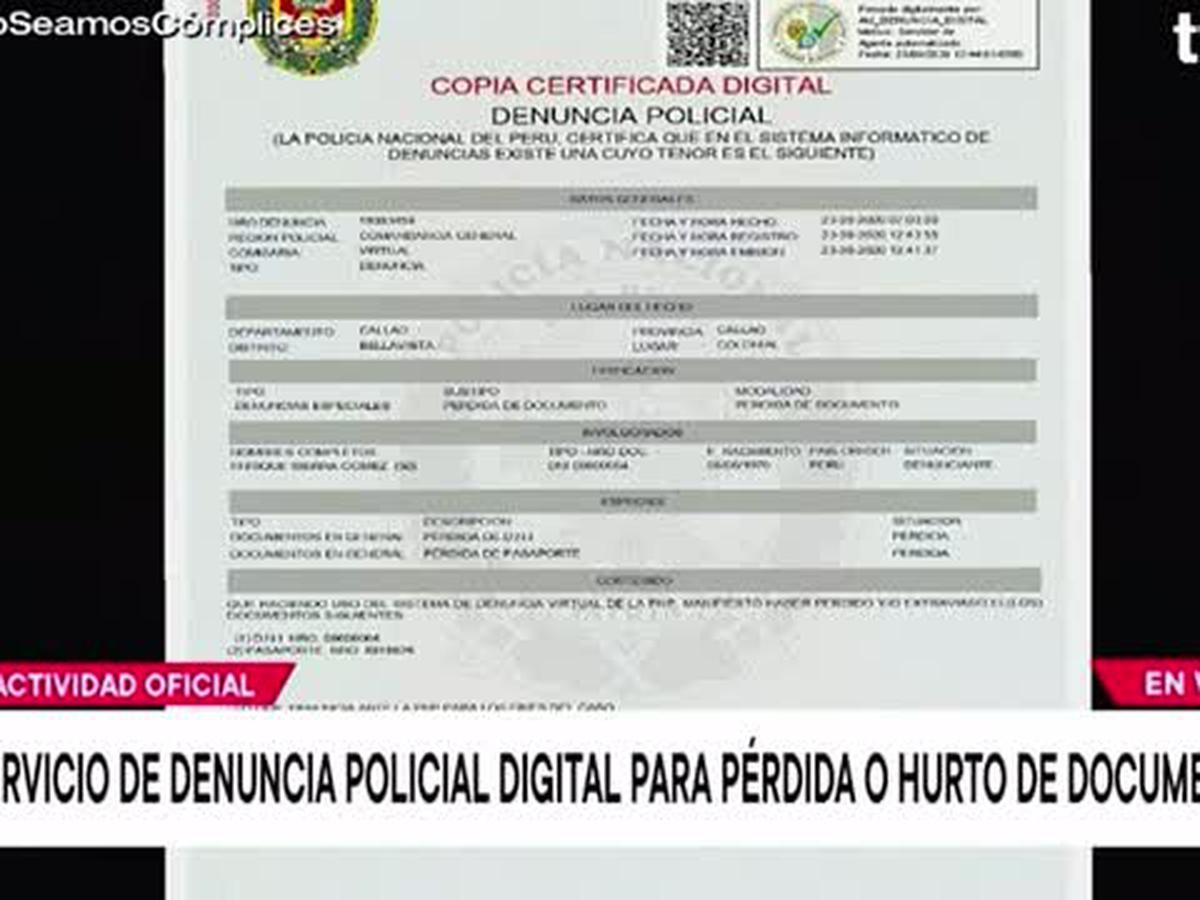 Policía Nacional del Perú | Estos son los pasos para obtener la emisión de copia  certificada digital de denuncias policiales | Mininter nndc | PERU | GESTIÓN