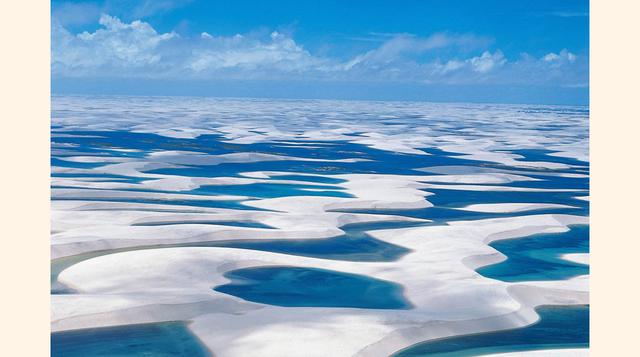 FOTO 2 | El Parque Nacional de Lençóis-Maranhenses es una verdadera perla de Brasil. Un desierto al borde del Atlántico con hileras infinitas de dunas de arena separadas por lagunas de agua de lluvia tropical.