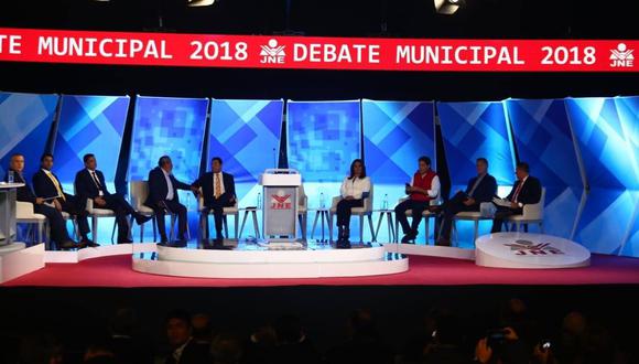 Desde las 7:00 pm se realizará la segunda parte del debate electoral entre los candidatos que postulan a la alcaldía de Lima. (Foto: JNE)