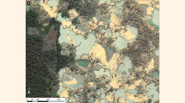 De acuerdo a los datos de MAAP, la superficie deforestada en el último año en La Pampa (Madre de Dios) equivale a 1,000 campos de fútbol.