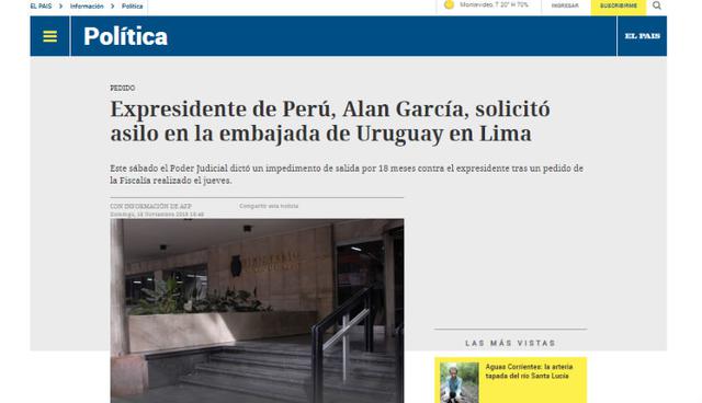 Precisamente este sábado, la Justicia impuso a García un impedimento de salida del país por 18 meses.&nbsp;(Foto: El País - Uruguay)