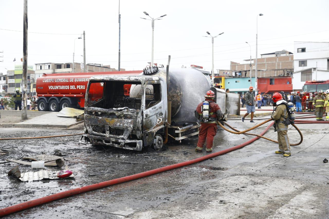 Mario Casaretto, jefe territorial del Cuerpo General de Bomberos, indicó que la fuga de gas licuado, al ser más denso que el aire, se desplazó por todo el lugar y tras tener contacto con una chispa (sea de cocina o de auto) originó el incendio. (Foto: GEC)